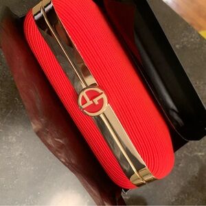 Giorgio Armani Beaty Red clutch and box